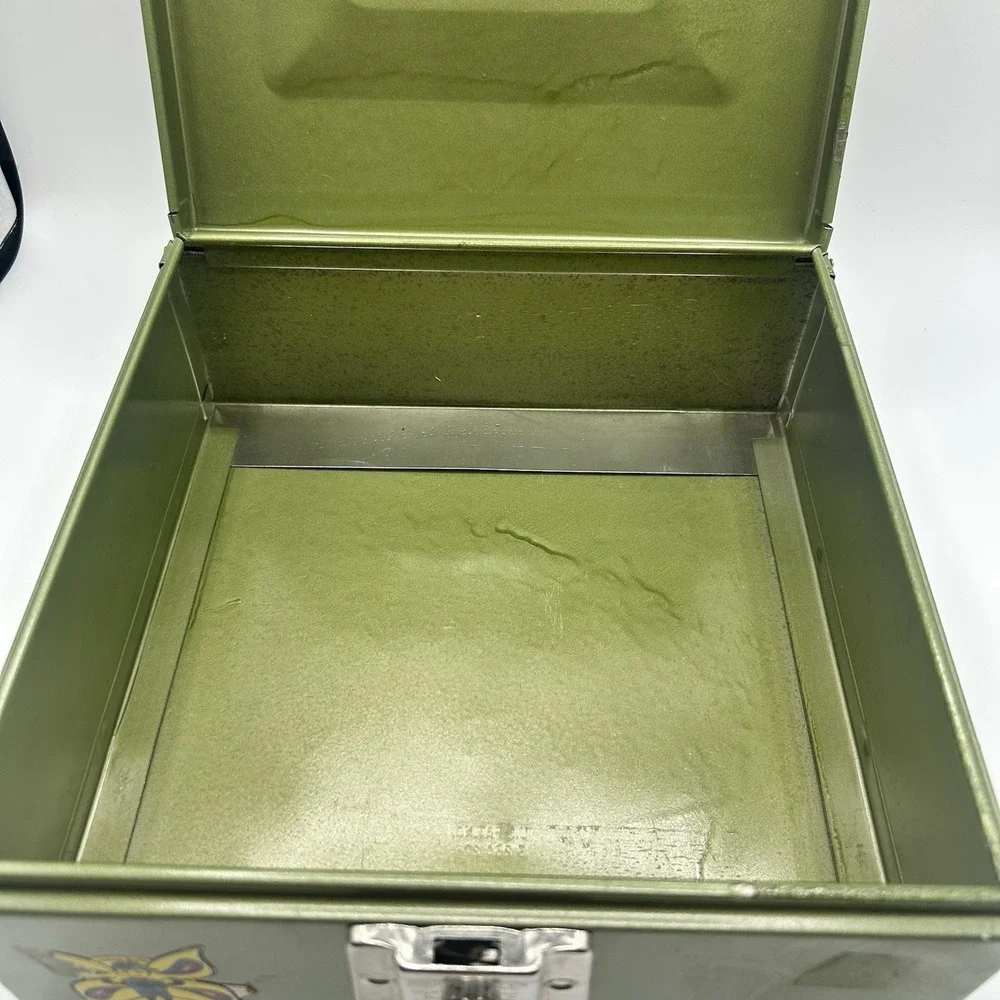 Vintage Vintage Hamilton Skotch Green Metal Storage Box - File Box - Cash Box